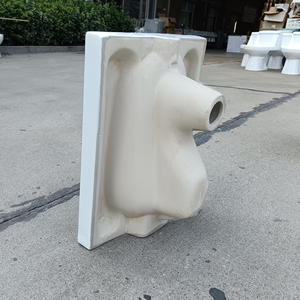 WC blanc pas cher, cuvette de toilette à la turque moderne en céramique pour lieux publics, écoles - Product Image 4