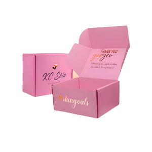 Factory Custom Size Eco Friendly Printed Blank Colored Pink Packaging Mailer <b>Boxes</b> Kraft Rigid Corrugated Shipping Box With Logo - Product Image 1