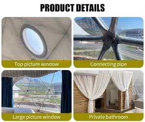 4-30m Maßgefertigtes Glamping-Kuppelzelt für Hotels |   Windbeständigkeit Stufe 10 |   B1 Feuerfestes PVC-Zelt für Resorts & Camping - Product Image 5