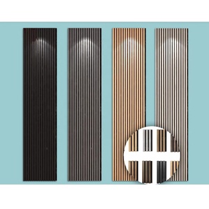 목재 베니어 MDF 슬랫 음향 벽 패널 방음 목재 슬랫 음향 벽 패널 목재 슬랫 아쿠패널 - Product Image 4