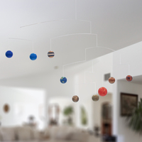 Conception la plus vendue à faible coût système solaire de suspension multicolore en plastique décorer décoration de pendentif Autre décoration de la maison