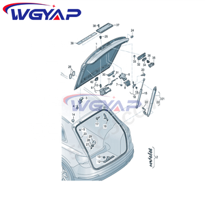 WGYAP OEM 89A 827 025 89E 827 025 nuevas piezas de automóvil de tapa de maletero de coche para Audi Q4 e-tron <span class=keywords><strong>2022</strong></span> - Product Image 4