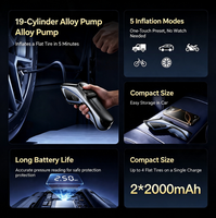 Compresseur d'air numérique sans fil rechargeable, mini pompe à pneus portable pour voiture, vélo, véhicule électrique