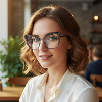 Monturas de Gafas Ópticas Metálicas para Mujer, Monturas de Gafas Nuevas, Gafas para Mujer, Gafas con Protección Anti Luz Azul