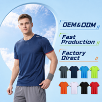Fabricant OEM de T-shirts pour hommes à séchage rapide, respirants, pour le golf, le tennis, les sports de plein air, les sorties quotidiennes, vente en gros