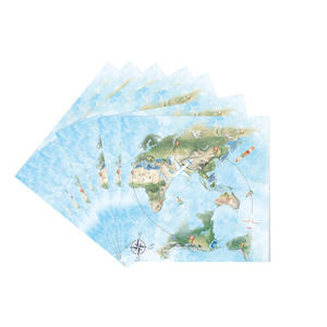 Ensemble de vaisselle de fête de pique-nique jetable sur le thème du <span class=keywords><strong>voyage</strong></span> pour les réunions de famille et les décorations de <span class=keywords><strong>table</strong></span> de plateau en papier - Product Image 6