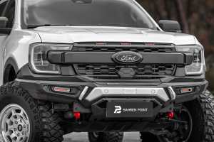 Передняя Решетка переднего бампера из углеродистой стали, передний бампер, защита Бампера 4x4, аксессуары для внедорожников для Ford Ranger T9 - Product Image 5