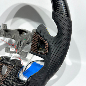 Volant de voiture personnalisé en fibre de carbone véritable avec LED pour <span class=keywords><strong>Renault</strong></span> Mégane RS Design <span class=keywords><strong>Renault</strong></span> Mégane 3 Sport Racing Wheel Car Tuning - Product Image 2
