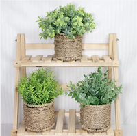 Hotselling grensoverschrijdende nieuwe groene kunstplanten, gesimuleerde gepotte eucalyptus & rozemarijn bloemen in cilindrische pulp potten