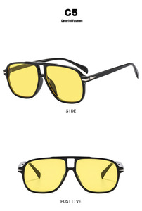 Rivets femmes Double faisceau en forme de <span class=keywords><strong>crapaud</strong></span> hommes pare-soleil grand cadre PC surdimensionné Protection solaire lunettes de soleil avec lentilles UV400 - Product Image 6