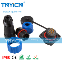 Nouveau Style de connecteur rapide IP68 M16 I forme montage sur panneau SP SD16-7Pin mâle femelle câble fil manchon glande connecteur étanche