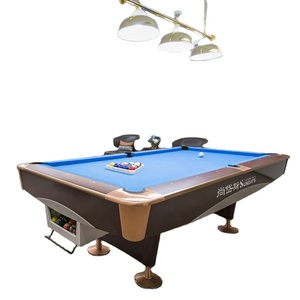 Table de billard américaine professionnelle de 9 pieds avec plateau en ardoise, retour automatique des billes, accessoires complets pour club de billard OEM - Product Image 2