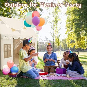 Детская Игровая палатка с ковриком-большой игровой домик, детский Сказочный шатер для девочек и мальчиков, подарок на день рождения - Product Image 6