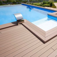 Nouvelles dalles de terrasse en composite au design moderne, revêtement de terrasse WPC ignifuge pour produits résistants au feu