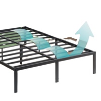 WEKIS Cadre de lit en acier inoxydable et fer, durable, moderne, style Mid-Century, avec rangement, pour école, appartement, chambre, entrepôt