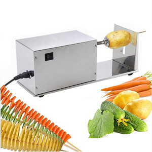 ステンレス鋼トルネードスパイラルポテトカッターキッチンポテトタワースライシングマシンスナックフードプロセッサー - Product Image 1