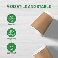 Custom Print 16 oz 12oz 8oz Biodegradable Double Wall Single Wall Disposable Coffee Paper Cup for Hot Drink