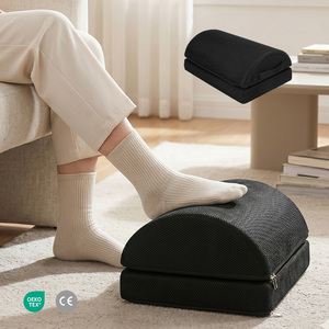 Poggiapiedi Ergonomico Personalizzato <span class=keywords><strong>a</strong></span> Doppio Strato con 2 Altezze Regolabili in Memory Foam per Ufficio - Product Image 1