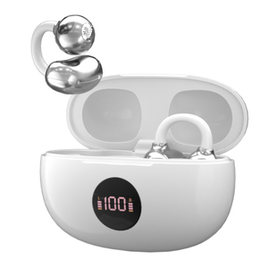 หูฟังแบบคลิปออนพร้อมจอแสดงผลเวลาเล่น20ชั่วโมง IPX4กันน้ำโทรแบบ HD ไร้สาย BT 5.4 ows หูฟังสปอร์ตพร้อมไมค์คู่ - Product Image 1