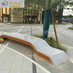 Nueva Escultura Abstracta de Jardín en Piedra Mágica, Banco de GRC UHPC, Tamaño Personalizado, Decoración para Exteriores - Product Image 4
