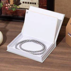 Embalaje de Cajas de Regalo de joyería magnética de cartón con forma de libro <span class=keywords><strong>falso</strong></span> personalizado de lujo - Product Image 6