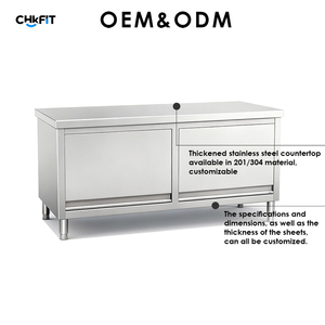 CFT Paslanmaz Çelik 201/304 Ticari Mutfak Büfe Yemek Hazırlık Tezgahı, Ayarlanabilir Yükseklik ve 500kg/m Yük Kapasitesiyle - Product Image 2