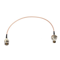 Cable Coaxial de 75 Ohmios, Conector BNC de Panel con Junta Tórica a Conector Recto Tipo F, RG179 de 8 Pulgadas, para Video HD SDI de 6G, Cámaras de Seguridad CCTV, Transmisión