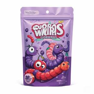 Custom Smell Proof <b>Mylar</b> Foil <b>Bag</b> Packaging for Candy Dried Food Snack Gummies Cookie Packaging - Product Image 1