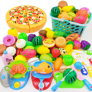 Pretend Play Kitchen Toy Set Plastic Food Cutting Toys For Kids Ages 2 4 Years Simulated Cooking Set - Product Image 1