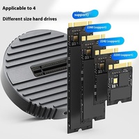 Caja de Disco Duro de Aluminio M2, Protocolo Dual, Expansión Máxima de 4 TB, Compatible con SSD M.2 NVMe/SATA 2230/2242/2260/2280