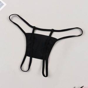 Vente en gros de sous-vêtements pour femmes, taille basse, mature, sans couture, imprimé lèvres, bikinis, strings, culottes, ODM, uni, teint, tricoté - Product Image 2