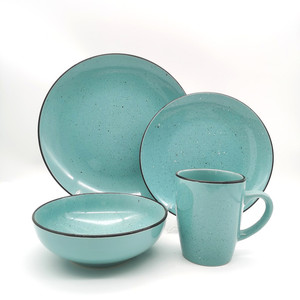 Vajilla de <span class=keywords><strong>Cerámica</strong></span> Mexicana Clásica de Alta Calidad al por Mayor, Juego de Cena Verde Colorido, Vajilla de Porcelana Verde Real - Product Image 6