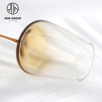 Vente chaude Hôtel Verre Tasse Ensemble Jaune Transparence Verre Tasse Vin Rouge Gobelet Tasse pour Hôtel Restaurant Bar