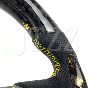 Volant en cuir forgé jaune pour <span class=keywords><strong>Ford</strong></span> Mustang ST <span class=keywords><strong>RS</strong></span> 2008 2009 2010 2011 2012 2013 2014 2015 - Product Image 3