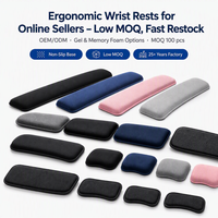 Reposamuñecas de Espuma Viscoelástica, Soporte Ergonómico para Muñeca, MOQ 100 Piezas, Base Antideslizante, Personalizable para Computadora, OEM, Venta al Por Mayor, EE. UU.