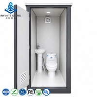Toilet Modular Portabel Kecil, Kamar Mandi Modern, Toilet untuk Bangunan yang Sudah Ada, Perkemahan, Taman, Toilet Umum