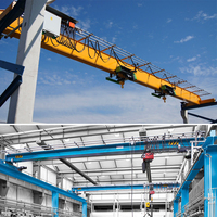 Sistem Crane Overhead bengkel 5t single girder dengan desain baru untuk gudang, menggunakan hoist listrik.