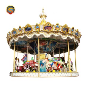 Đu Công Viên Ngựa Đi Xe Nhà Sản Xuất Kiddie Vui Vẻ Đi Vòng Dương Carousel - Product Image 1