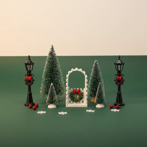 Sanwei 6pcs Giáng sinh làng đèn đường Giáng sinh trang trí thiết lập cây Giáng sinh - Product Image 1