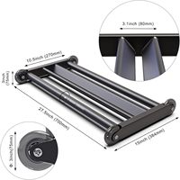 Wellshow Glute Ham Glider en Acier/Aluminium Robuste avec Fonctions d'Exercices Abdominaux et de Flexion des Ischio-jambiers Noir