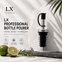 Bouchon verseur en acier inoxydable pour vin rouge, bec verseur pour cocktail, bec verseur métal-plastique, modèle LXD-014, origine Yongkang
