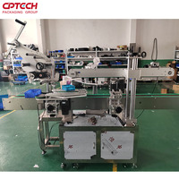 Machine d'étiquetage automatique CPTECH pour bouteilles de détergent, double face (avant et arrière)