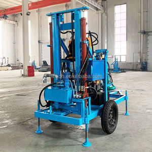 เครื่องเจาะบ่อน้ำไฮดรอลิกแบบเคลื่อนที่ได้ประสิทธิภาพสูง 50ม. 80ม. 100ม. 120ม. 150ม. 180ม. 200ม. เครื่องยนต์ดีเซล 30 แรงม้า สองสูบ - Product Image 5