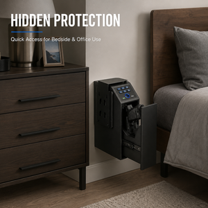 Quick Access Biometric Gun Safe Fingerprint Hand LSafe Wall Mount Handgun <b>Lock</b> <b>Box</b> for Bedside Office T3/T4/T5, T3 / T4 / T5 All - Product Image 5