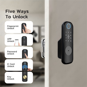 उच्च गुणवत्ता वाले स्टेनलेस स्टील डबल ओपन इलेक्ट्रिक रिम लॉक नाइट लॉक साइडर बटन फ़ंक्शन के साथ - Product Image 6