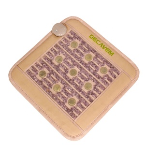 Good Quality Amethyst <strong>Jade</strong> Crystal Massage Heating <strong>Mat</strong> 45x45cm 30-70C PU Leather Chakra <strong>Health</strong> Care Cushion CE/FCC Certified - Product Image 2