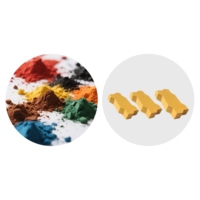 Briques jaunes en poudre, pigment de couleur au oxyde de fer, g