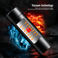 Bouteille d'eau isotherme intelligente avec logo personnalisé, affichage LED de la température, en acier inoxydable, cadeaux d'affaires, design droit, écologique