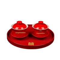 Plateau en bois rouge pour service de thé, plat de cérémonie de mariage, assiette plate festive, pour fruits secs et collations, logo personnalisé disponible, style japonais