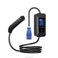 Stations de recharge portables DX, type 2, prise CEE, chargeur EV 7 kW 32 A, câble de recharge rapide EV avec Wi-Fi Bluetooth, chargeur EV portable